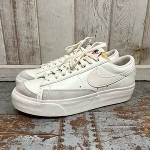 Nike Blazer Low Platform Sneakers in Triple Sail